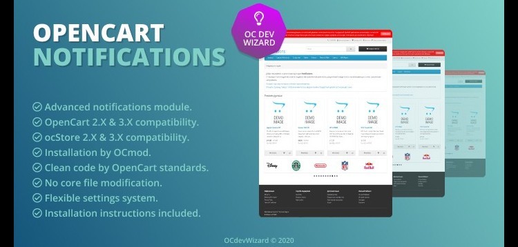 Item cover for download OpenCart Notifications Module