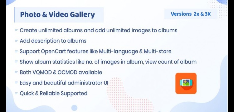 Item cover for download Photo & Video Gallery for Opencart