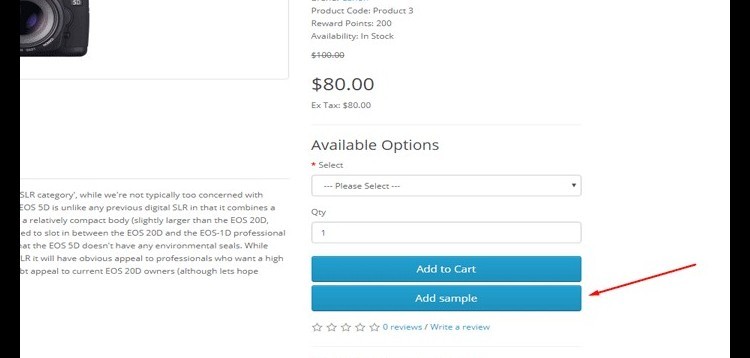 Item cover for download Sample for Opencart