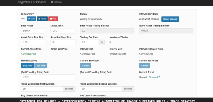 Item cover for download Codester CryptoBot For Binance