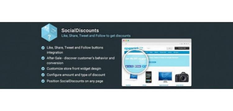Item cover for download SocialDiscounts - Like/Share/Tweet to get a Discount