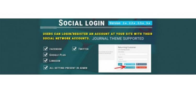 Item cover for download Social Login - Facebook, Google, Twitter and LinkedIn