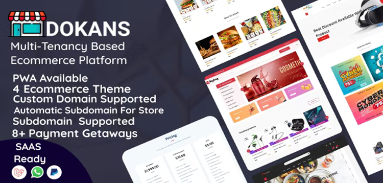 Item cover for download DOKANS - Multitenancy Based Ecommerce Platform (SAAS)