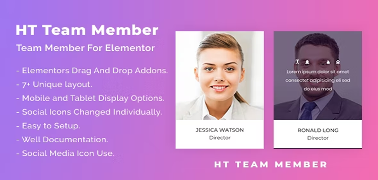 Item cover for download HT Team Member For Elementor