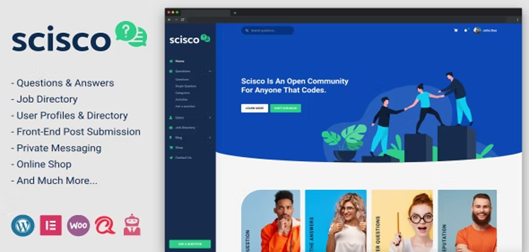 Item cover for download Scisco - Questions and Answers WordPress Theme