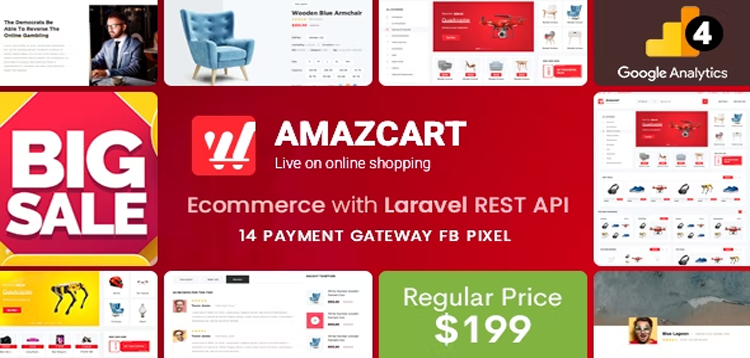 Item cover for download AmazCart - Laravel Ecommerce System CMS