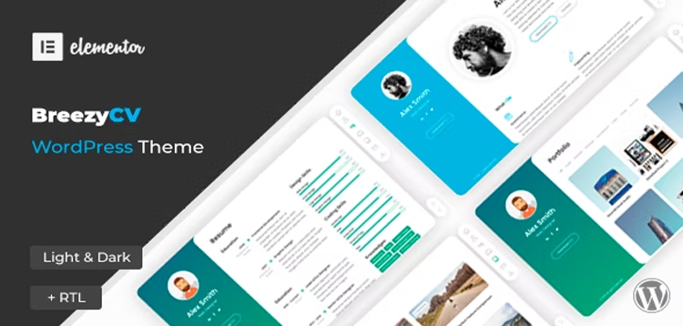 Item cover for download BreezyCV CV/Resume WordPress Theme