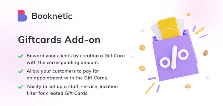 Item cover for download Giftcards for Booknetic