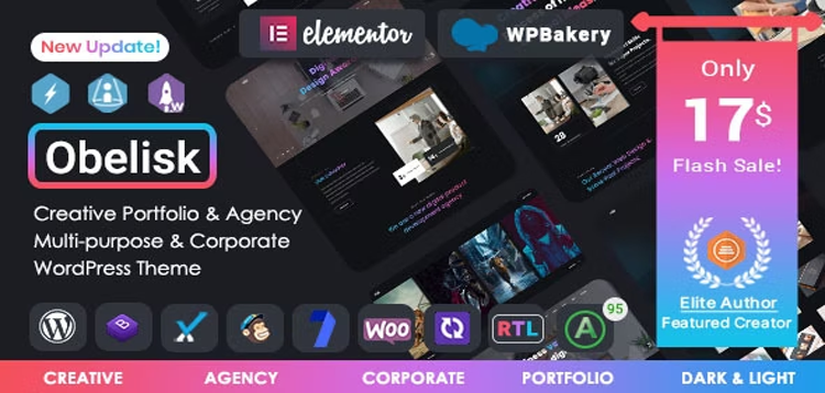 Item cover for download Obelisk - Agency Portfolio & Creative WordPress Theme