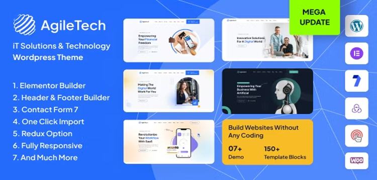 Item cover for download IT Solutions Service Technology Saas Software Startup WordPress Theme - Agiletech