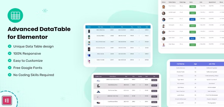 Item cover for download Datalentor - Advanced DataTable for Elementor