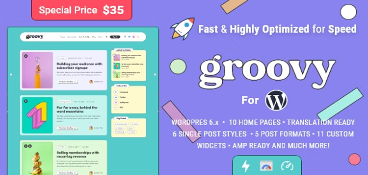 Item cover for download Groovy - Modern & Lightweight Blog for WordPress