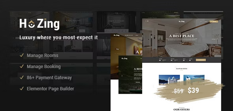 Item cover for download Hozing - Hotel Booking WordPress Theme
