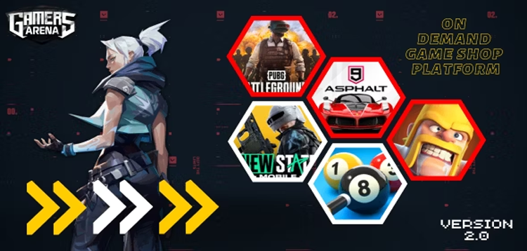 Item cover for download Gamers Arena - Digital Online Game Store, Game Top Up , Voucher & Gamer ID Selling Tools