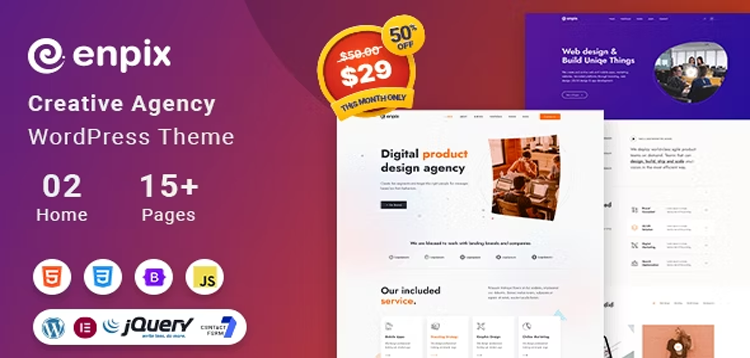 Item cover for download Enpix | Digital Agency Creative Portfolio Theme