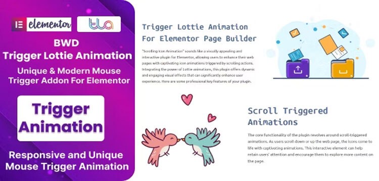 Item cover for download BWD Trigger Lottie Animation Addon For Elementor