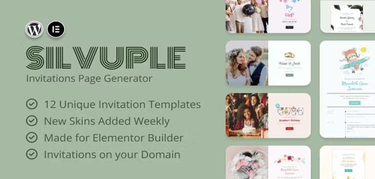 Item cover for download Silvuple - Online Invitations Maker (Addon For Elementor)