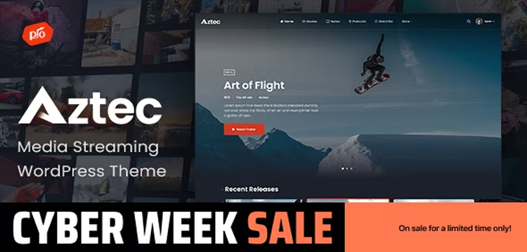 Item cover for download Aztec - Video Streaming & Membership Theme
