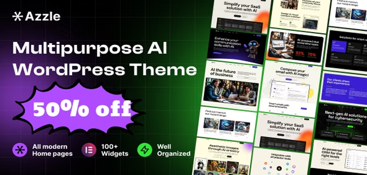 Item cover for download Azzle - SaaS & Tech Startup Elementor WordPress Theme