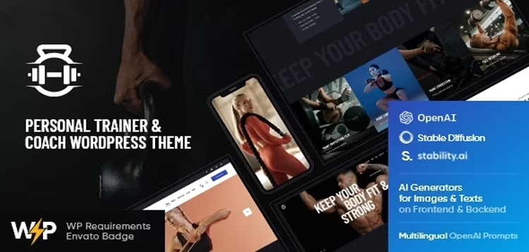 Item cover for download StevenWatkins - Personal Gym Trainer Theme