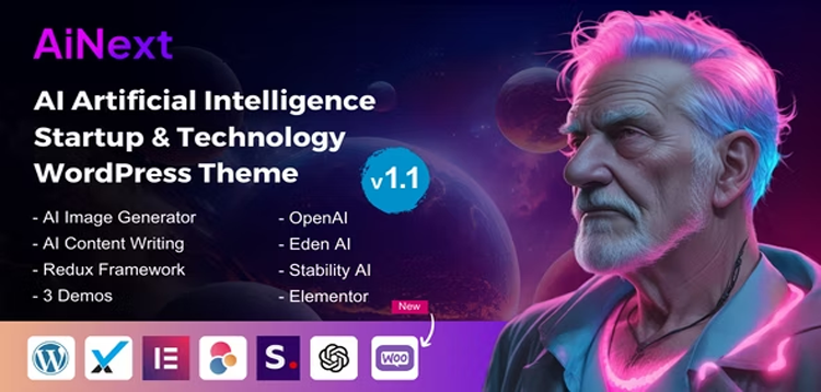 Item cover for download AiNext - AI Agency & Startup WordPress Theme