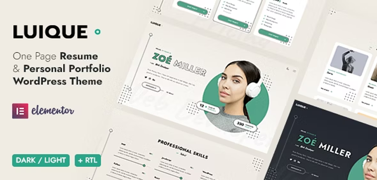 Item cover for download Luique - Personal Portfolio WordPress Theme