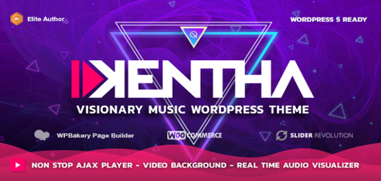 Item cover for download Kentha - Non-Stop Music WordPress Theme with Ajax
