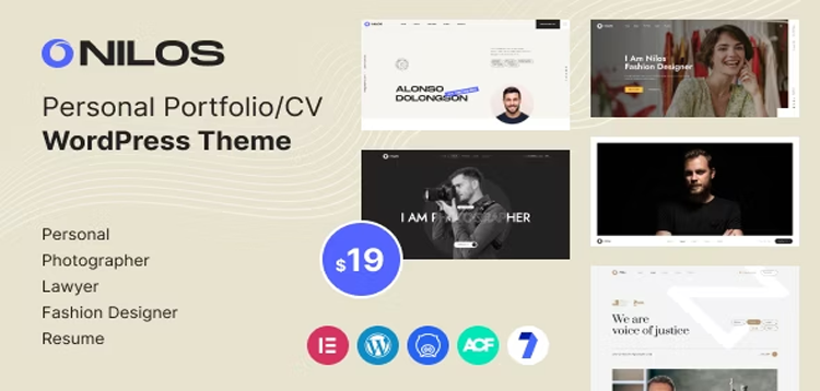 Item cover for download Nilos - Personal Portfolio WordPress Theme