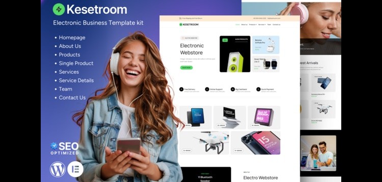 Item cover for download Kesetroom - Electronic Business Elementor Template Kit