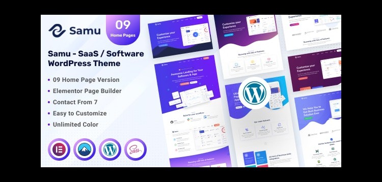 Item cover for download Samu- SaaS / Software WordPress Theme