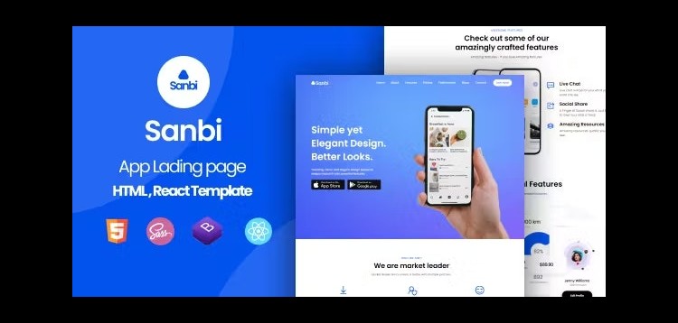 Item cover for download Sanbi - App Landing Page WordPress Theme