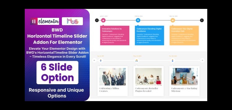 Item cover for download BWDHorizontal Timeline Slider Addon For Elementor