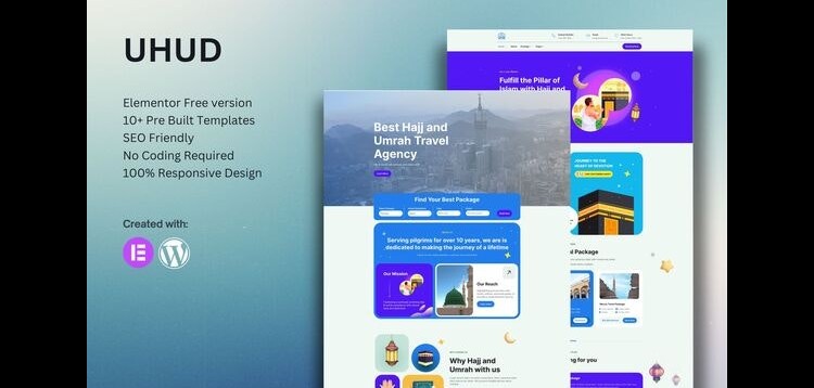 Item cover for download Uhud- Hajj & Umrah Tour Travel Elementor Template Kit