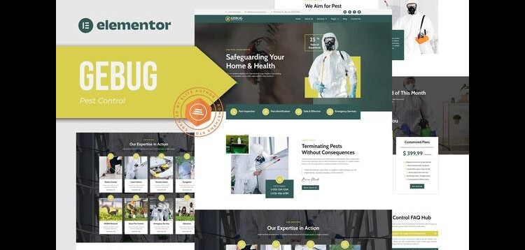 Item cover for download Gebug - Pest Control Service Elementor Template Kit