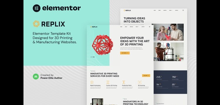 Item cover for download Replix – 3D Printing & Manufacturing Services Elementor Template Kit