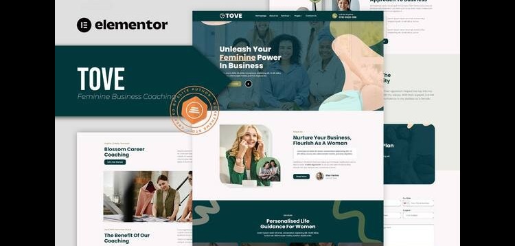 Item cover for download Tove - Feminine Business Coaching Elementor Template Kit