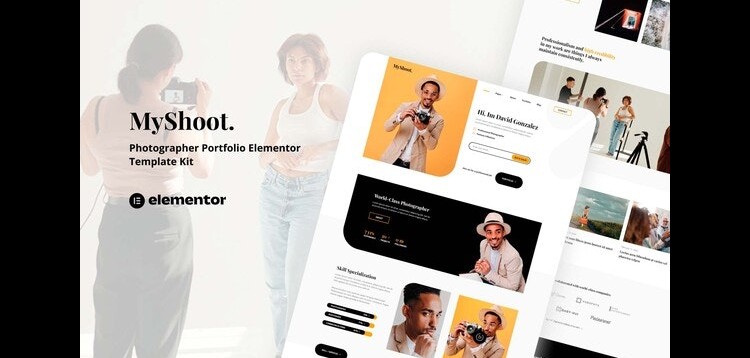 Item cover for download MyShoot - Photographer Portfolio Elementor Template Kit