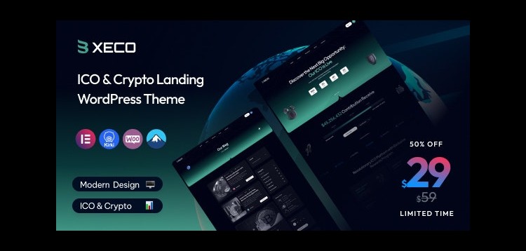Item cover for download Xeco - ICO & Crypto Landing WordPress Theme