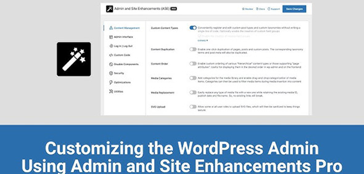 Item cover for download Wpase Admin and Site Enhancements Pro