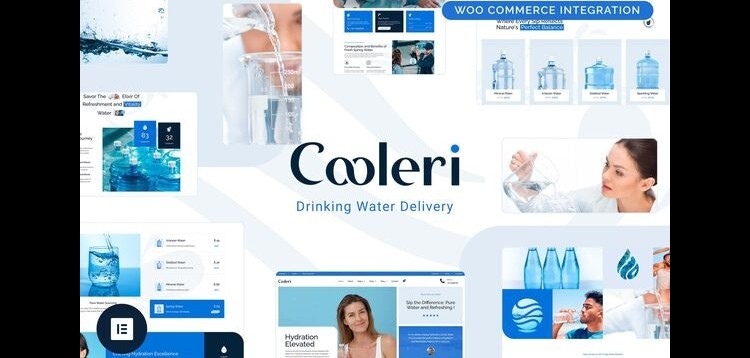 Item cover for download Cooleri - Drinking Water Delivery Elementor Pro Template Kit