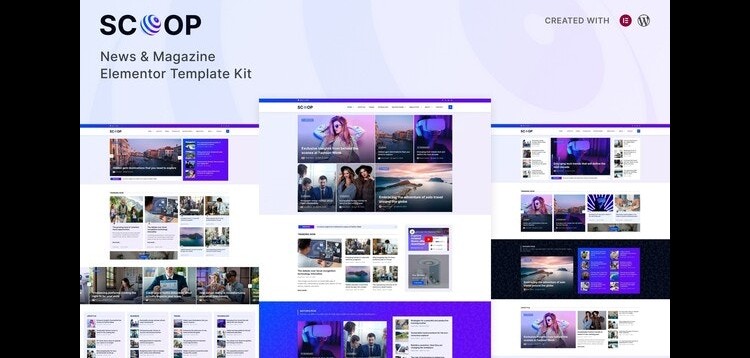 Item cover for download Scoop - News & Magazine Elementor Pro Template Kit