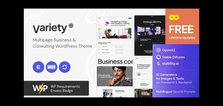 Item cover for download Variety — Multipage Business & Consulting WordPress Theme