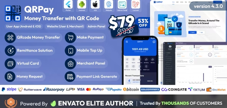 Item cover for download QRPay - Money Transfer with QR Code Full Solution