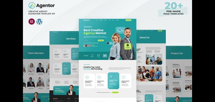 Item cover for download Agentor - Creative Agency Elementor Pro Template Kit