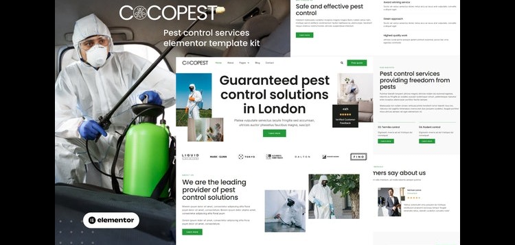 Item cover for download Cocopest - Pest Control Services Elementor Template Kit