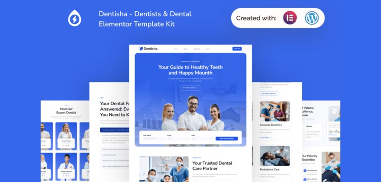 Item cover for download Dentisha - Dentists & Dental Elementor Template Kit