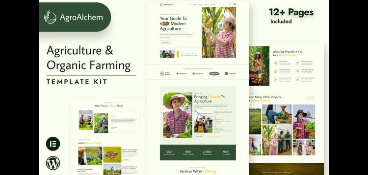Item cover for download AgroAlchem - Agriculture & Organic Farming Elementor Pro Template Kit