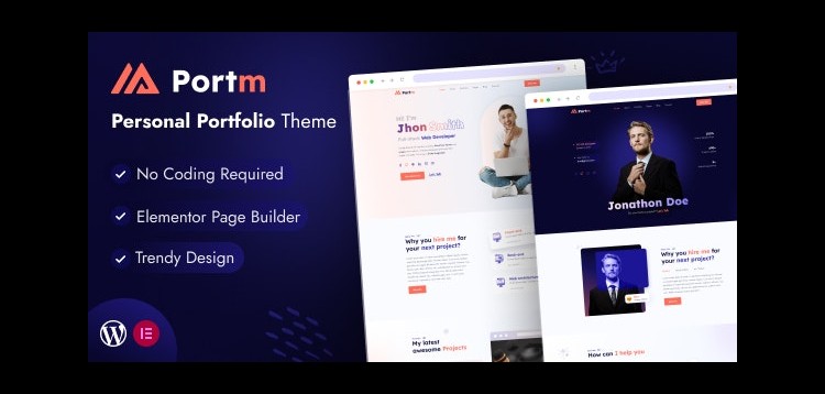 Item cover for download Portm - Personal Portfolio WordPress Theme