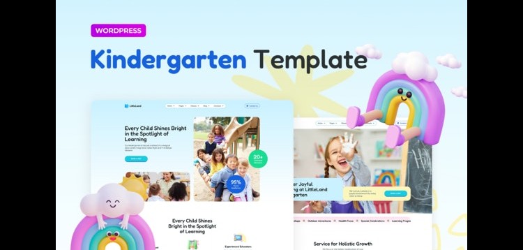 Item cover for download LittleLand – Kindergarten Template Elementor Pro Template Kit