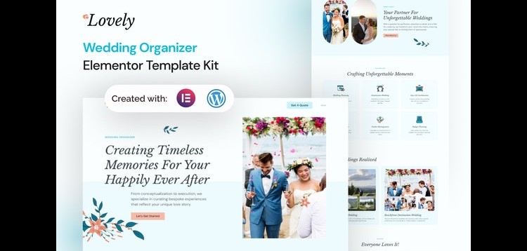 Item cover for download Lovely - Wedding Organizer Elementor Template Kit